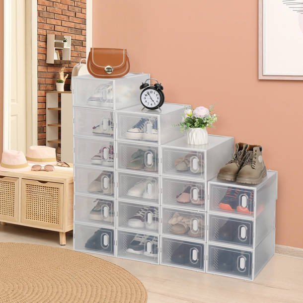 Rebrilliant Pair Stackable Shoe Storage Box Reviews Wayfair Canada